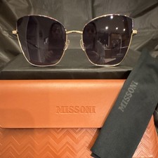 Missoni Sunglasses Gold Metal Frame Black/ purple Lens MIS0138/S Women