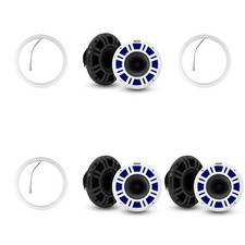 Kicker  3 Pair  48KMXL8 8" LED Horn-Loaded Marine Speakers  47KLSR8 8-Inch...