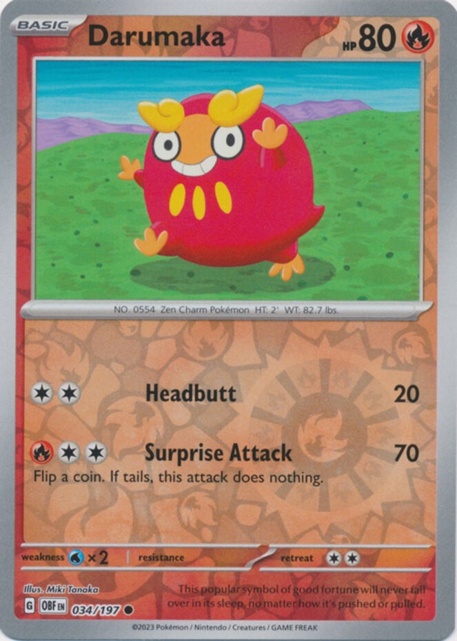 Darumaka - 034/197 - Common - Reverse Holo - Near Mint