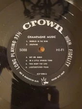 DEAN LESTER Champagne Music 1957 Jazz Vinyl Crown CLP5088 No Sleeve