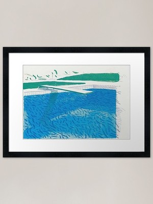 Lithographie Wasser aus Linien, C gerahmtes Wandbild Poster Leinwanddruck Bild