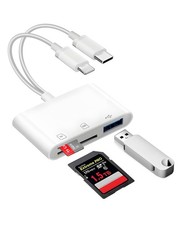 SD Card Read for iPhone, USB C Micro SD Card Adapter, Memory Card Reader for ...