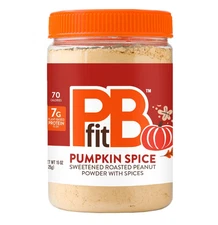 PBfit 15 Ounce Pumpkin Spice Peanut Butter Powder, Powdered Peanut Butter Spread