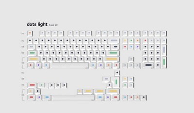 GMK DOTS LIGHT WHITE KEYCAPS