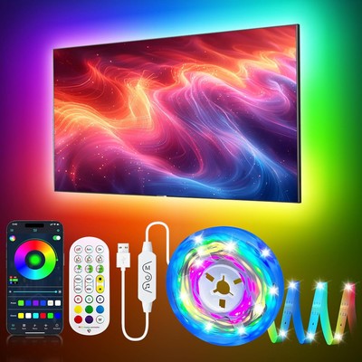 LED TV Backlight, 16.4ft RGBIC for 55-70'' TV, Multicolor 