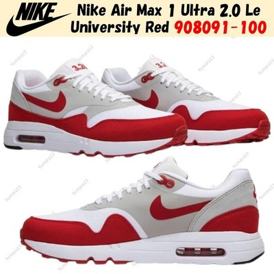 Nike Air Max 1 Ultra 2.0 Le University Red 908091-100 Men's Size