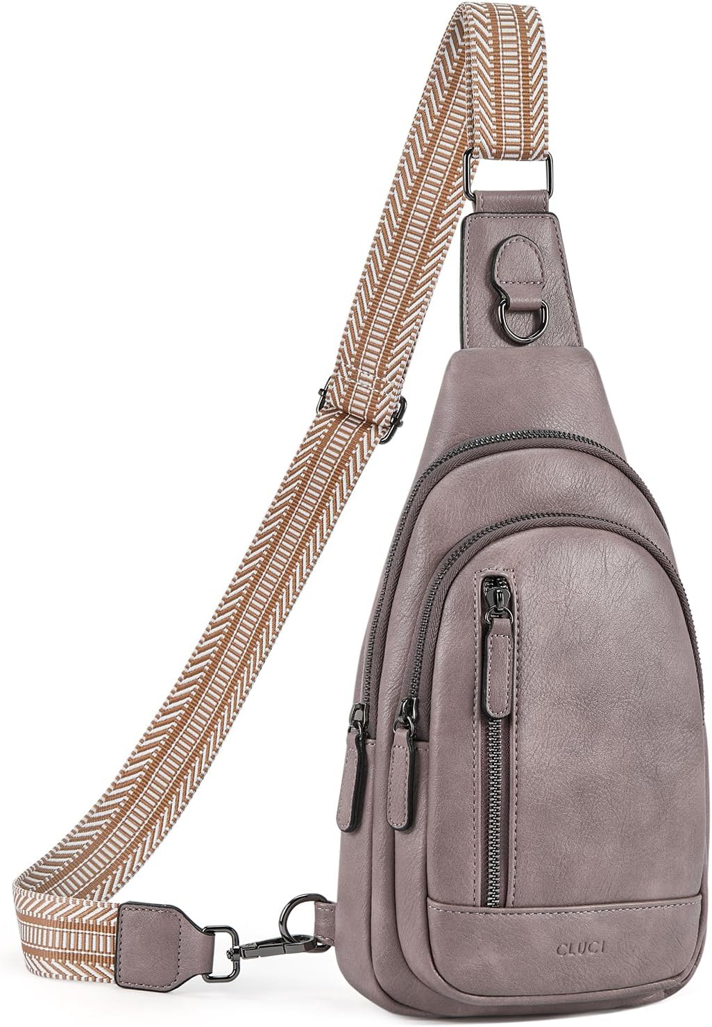 Crossbody Bags for Women Men,Leather Sling Bag Cross Body Backpack for Woman Gif-image