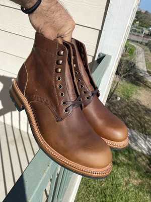Parkhurst Allegany 9.5 Boots Tobacco Veg Tan Pull-up-Viberg  display picture 2