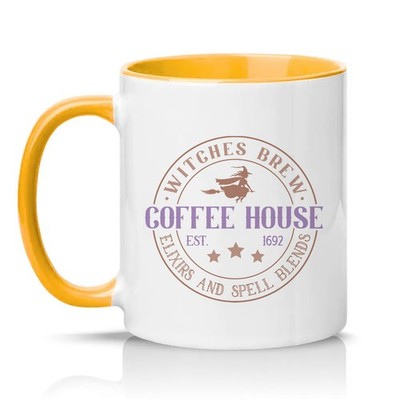 WITCHES BREW COFFEE HOUSE EST Unisex 11 Unzen Keramiktasse Hexenkaffee Halloween...