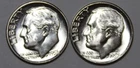 (2)Roosevelt Dimes - 1955P(BU) 1956P(BU) - #9669D - FREE SHIPPING