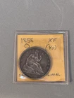 1877-CC 1876-CC Seated Liberty Quarters + 1858-O Half + 1875-CC Dime XF