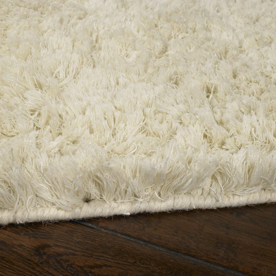 Alfombra 4x10 Marfil Sólido Shag Runner ASH-1300 - Abril 4' x 10' Foto 4 de 4