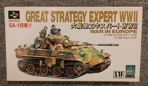GREAT STRATEGY EXPERT WWII War in Europe Super Famicom Nintendo
