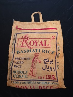 Royal Basmati Rice 15 Lbs Burlap Sacks