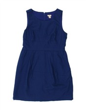 J. CREW Womens Sleeveless A-Line Dress US 10 Large Blue BJ45