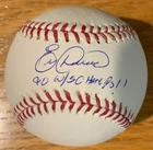 ERIC DAVIS autographed baseball Cincinnati Reds w/  "90 W/S Champs inscription"