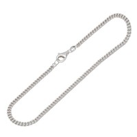 Armband 925 Sterling Silber 19Cm Panzerkette 2 Fach Diamantiert Unisex Armkette