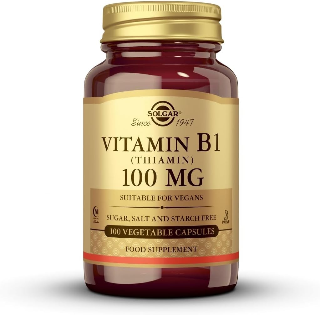 Solgar Vitamin B1 100mg Thiamin 100 Capsules Supports Energy Metabolism