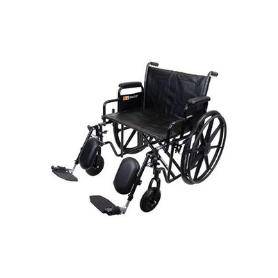 FIRST VOICE MDS806950 Wheelchair,Bariatric,500 lb,24'' Seat W 4EKE6