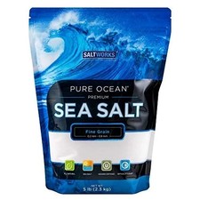 SaltWorks Pure Ocean Sea Salt, Fine Grain, 5 Pound Bag Search by: Search on ebay