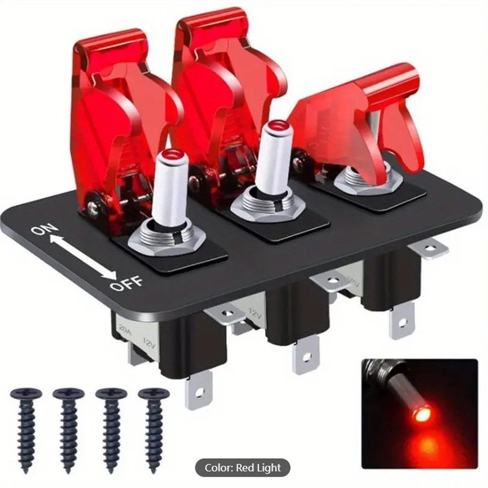 LED Rocker Ignition Switch 20Amp Control Capacity Reliable Overload ...
