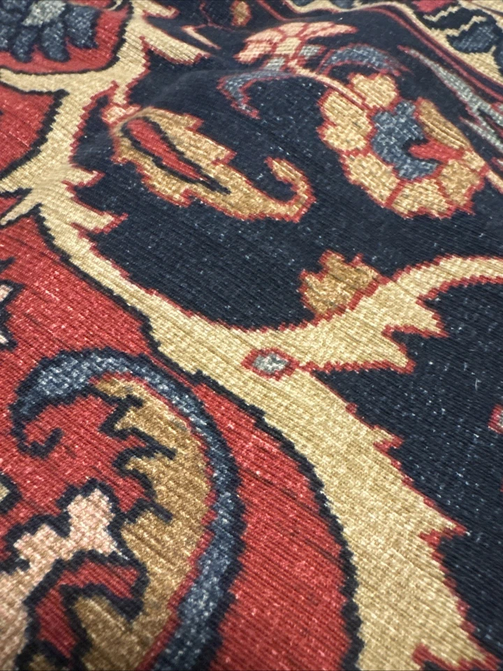 Funda de Almohada Ralph Lauren "Poet's Society" Azul Marino Granate con Cordón Reversible 24" Foto 3 de 4