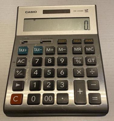 Casio Dm1200bm Desktop Calculator, 12-Digit Lcd, Silver DM-1200BM Casio