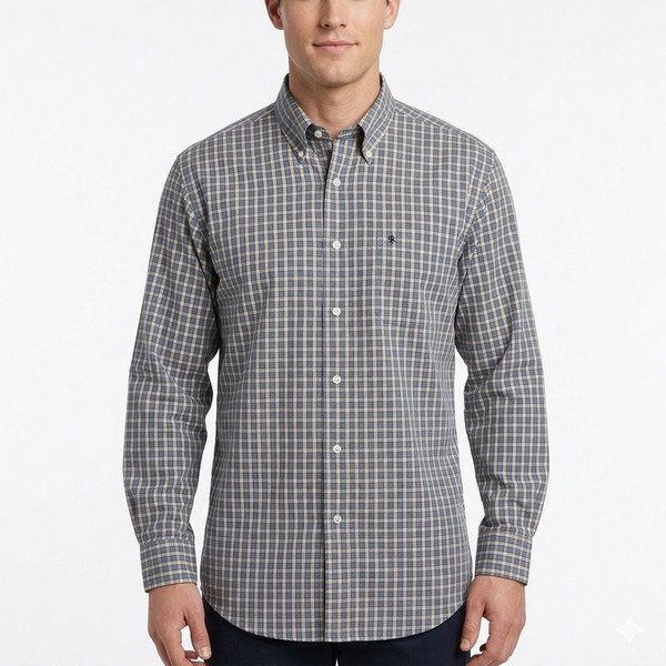 Men Daniel Hechter Shirt Yellow Cotton L
