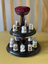 Royal Crown Derby Thimble Collection 15 Set Fine Bone China England stand