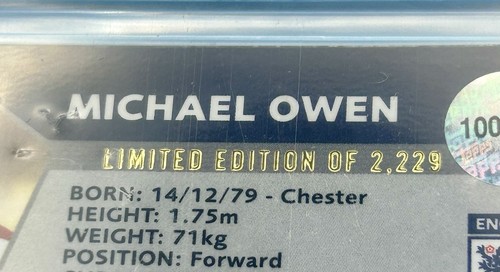 2004 ETopps MICHAEL OWEN LE 2,229 #9 English National Team Sealed Uncirculated - Picture 4 of 8