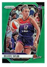 2024 Panini Prizm WNBA Green Prizm Celeste Taylor #48 Rookie RC
