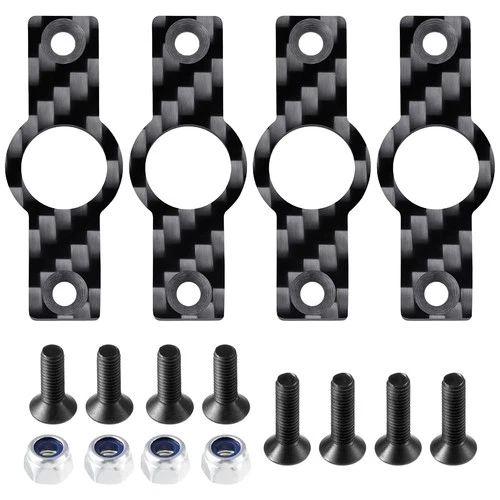 Carbon Fiber Axle Tube Brace Plates For Tamiya 1/10 Super Clod Buster RC Car