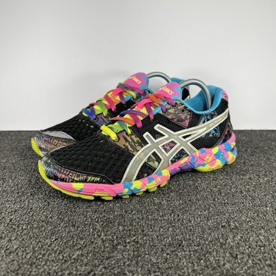 ASICS Gel-Noosa Tri 8 Running Shoes Womens Sz 6.5 Black Multicolor