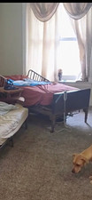 Fully Electric Homecare/Hospital Adjustable Bed Frame with Side Rails, Brown