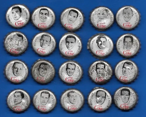 1964-65 COKE BOTTLE CAPS COCA-COLA HOCKEY ENGLISH DRINK FRENCH BUVEZ SEE LIST