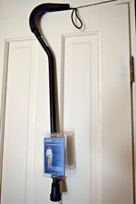 Drive Medical Foam Grip Offset Handle Walking Cane Adjustable 300 lbs - Black