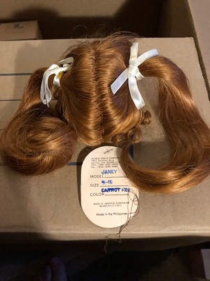13-14” Long Ponytails Bangs Dk Brown JANEY Wig  Modacrylic By Long Ponytails
