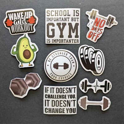 Gym Hand Sticker Gym Workout Stickers, Gym Decals | eBay