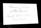HARRY SCHUH OAKLAND RAIDERS OFFENSIVE LINE SIGNED AUTOGRAPHED INDEX CARD 3X5 B