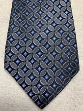 JONES NEW YORK MENS TIE GRAY BLACK BLUE 3.75 X 60