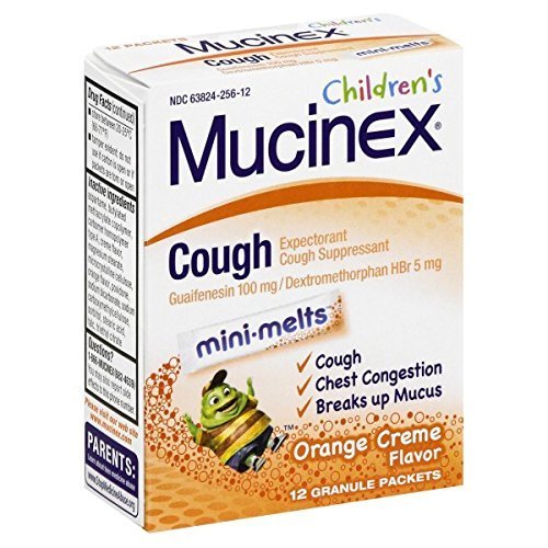 Mucinex Children's Cough MiniMelts Packets Orange Creme Flavor 12 Ea
