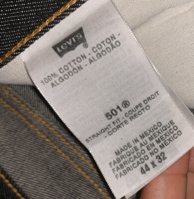1993 Levi's 501xx Shrink To Fit Deadstock Jeans Made In USA 44X32