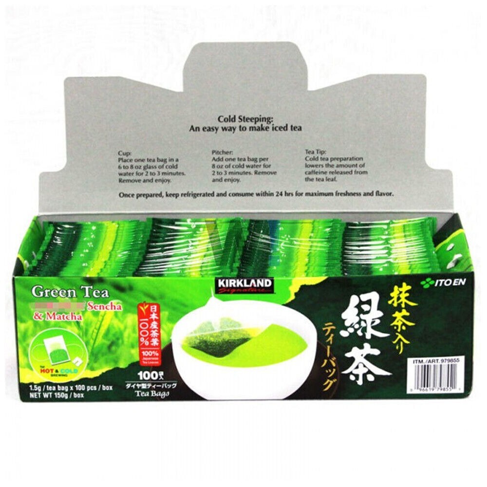 Kirkland ITO EN Japanese Green Tea Bags Matcha Blend Leaves 100 Pack