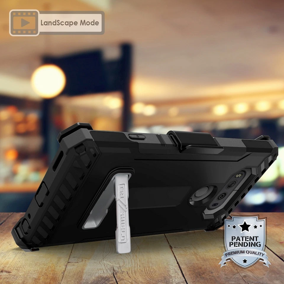 适用于 LG V20 Tri Shield 混合装甲坚固保护壳 人造皮革 打印 — 第 4/4 张图片