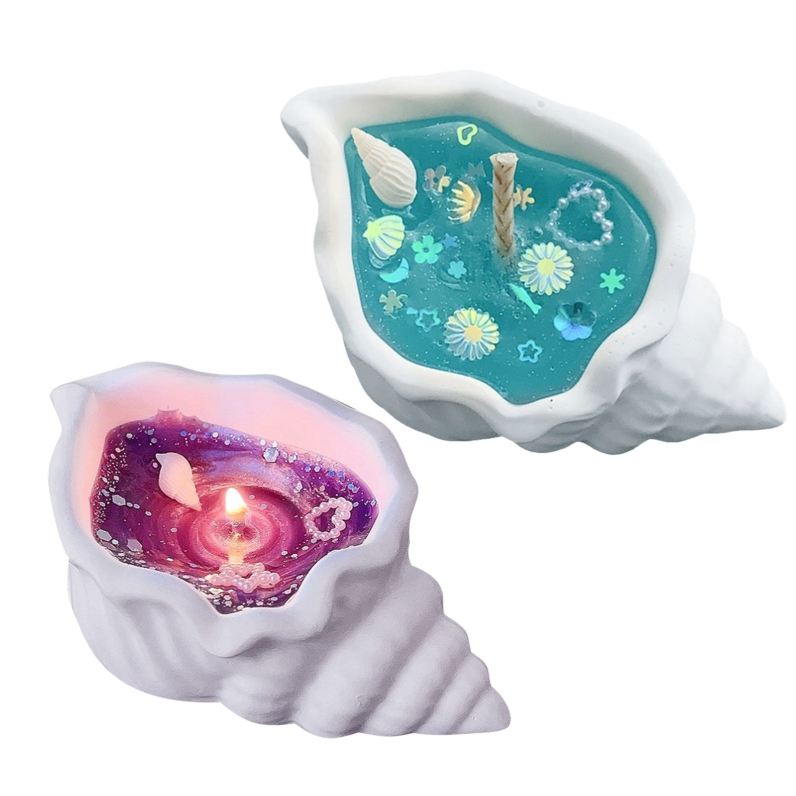 Sea Shell Tealight Candle Handmade Scented Home Decor Aromatic Seashell Candle