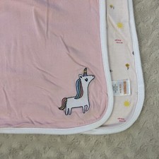 Gymboree Unicorn Baby Blanket Pink White 2019 Kite Hot Air Balloon Cloud Cat