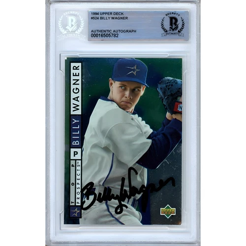 Billy Wagner Auto 1994 Upper Deck #524 RC Houston Astros Autograph Beckett Slab