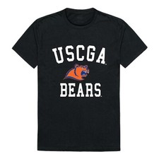 United States US Coast Guard Academy Bears USCGA Cotton Graphic Black T Shirt