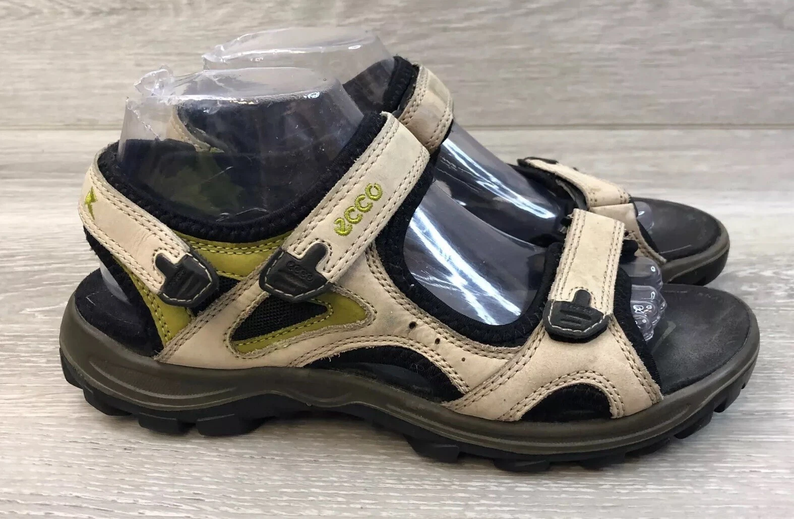 Ecco Offroad Yucatan sandalo donna 9 5 beige pelle slip on escursionismo slingback