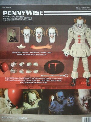 Mezco NEW * One:12 Pennywise * IT Movie Collective Action Figure